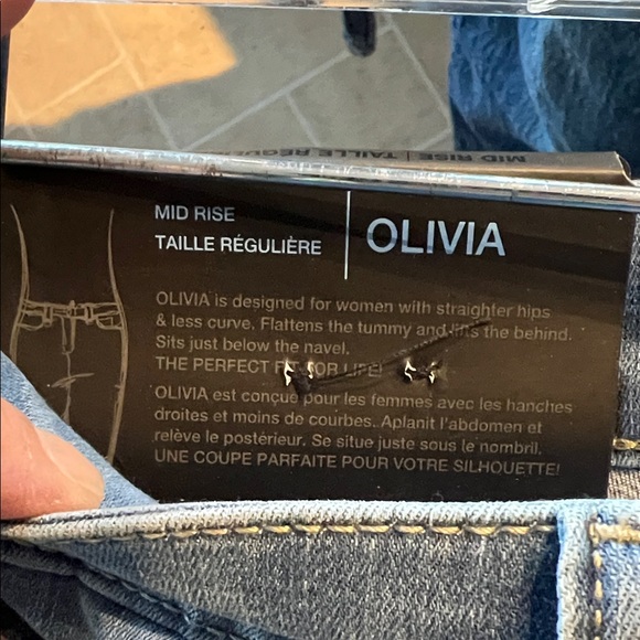 Classic Blue Straight Leg Jeans for Women - Picture 5 of 5